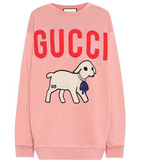 gucci pink sweater replica|gucci lamb print sweater.